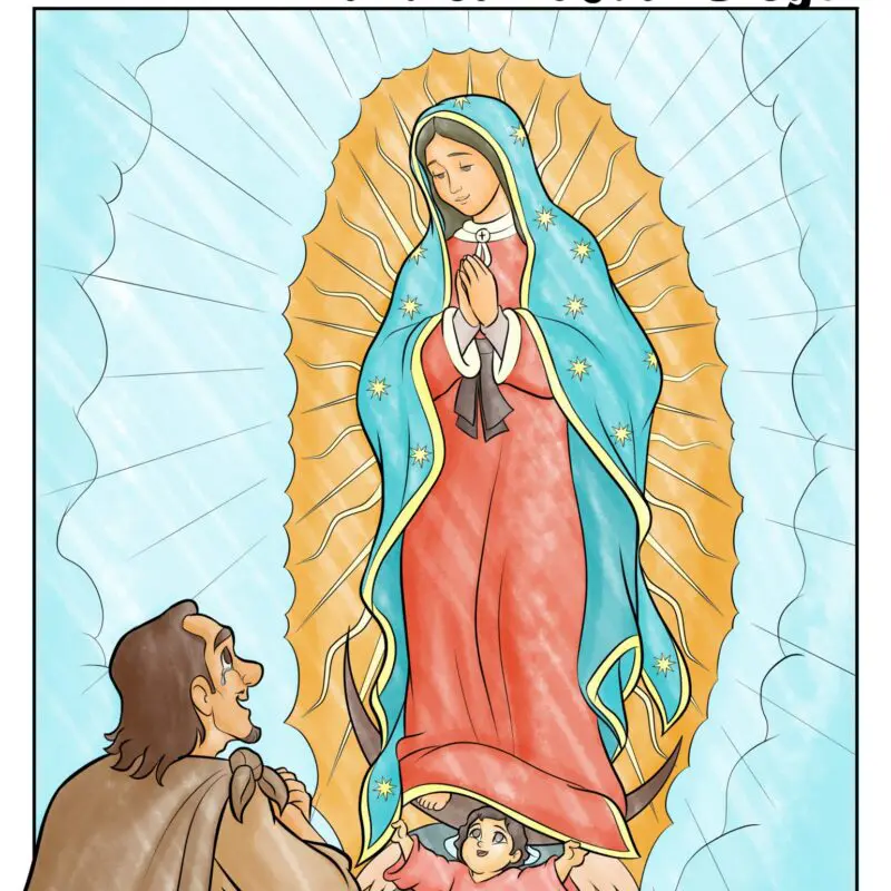Man gazing at a divine apparition