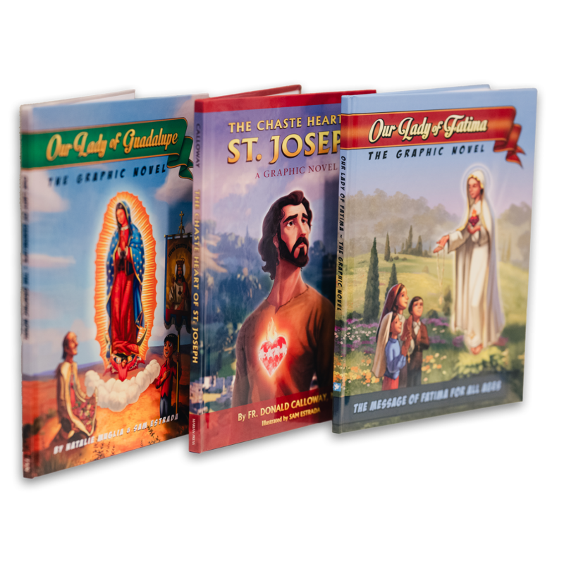 Three graphic novels with religious themes