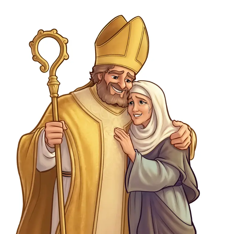 St. Augustine and St. Monica coloring page FREE DOWNLOAD